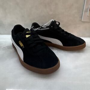 NEW PUMA Club II Era Black White Gum Lace Up Low Top 4.5